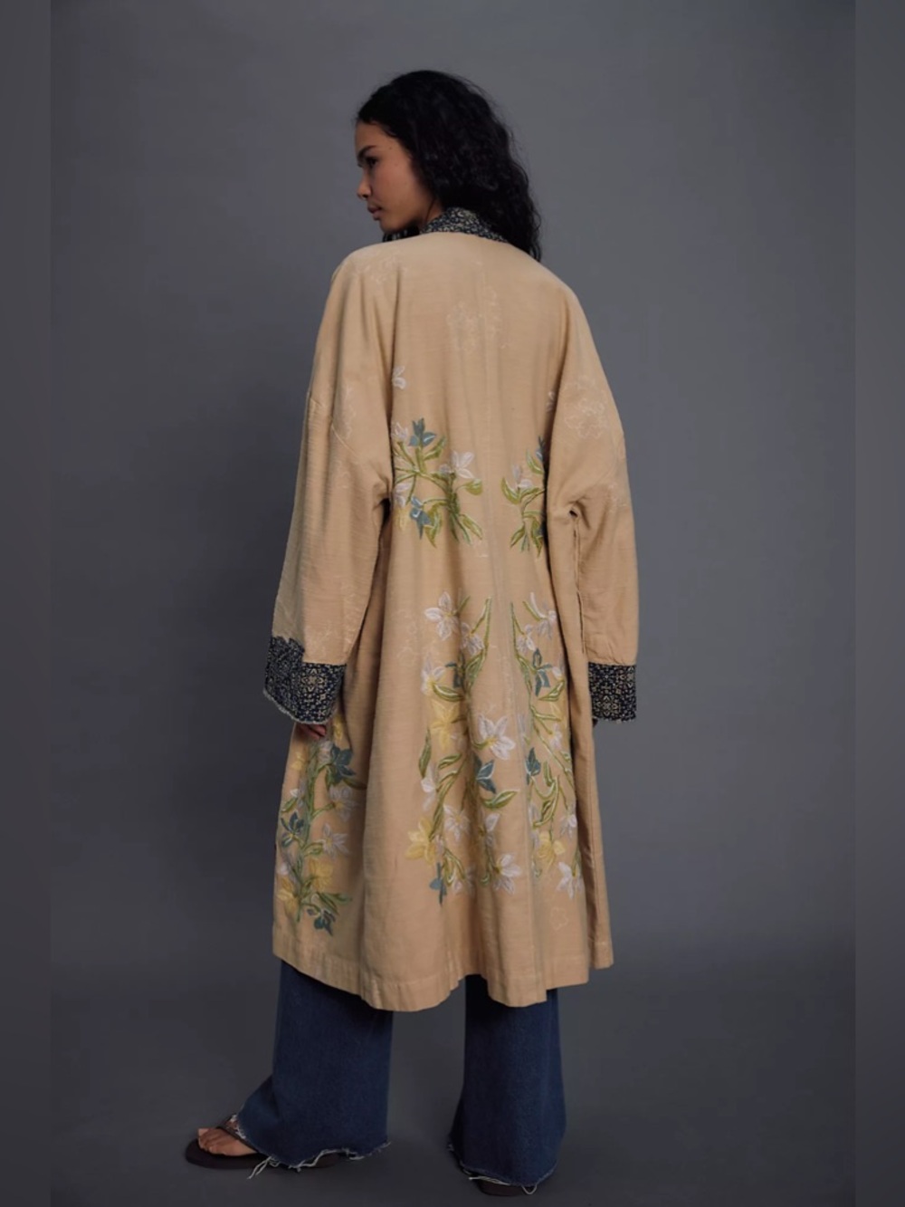 NWT Free People Henlow Embroidered Floral Duster Kimono - Picture 3 of 6